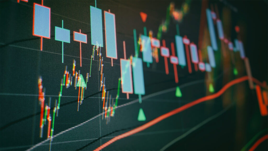 Image of a stock market graph to illustrate the cost savings of getting the right pentesting tool.