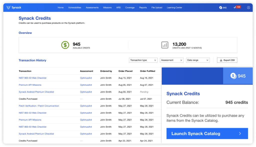 Synack Credits