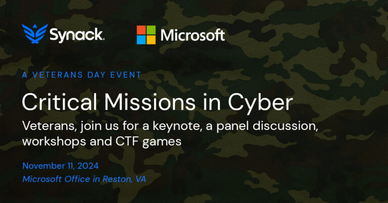 Veterans Day Event Hosted by Synack and Microsoft