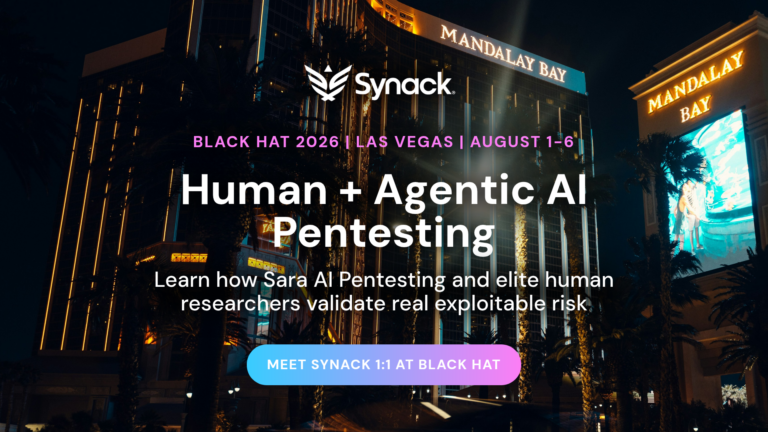 Meet with Synack at Black Hat USA 2026