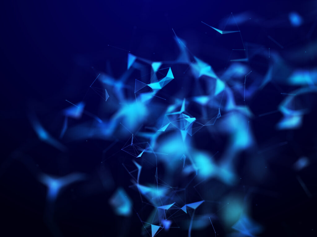 abstract visualization of an AI model