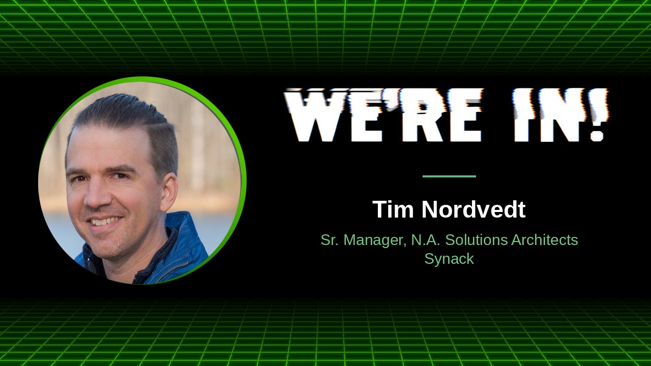 WE'RE IN! podcast with Tim Nordvedt, Sr. Manager, N.A. Solutions Architects, Synack