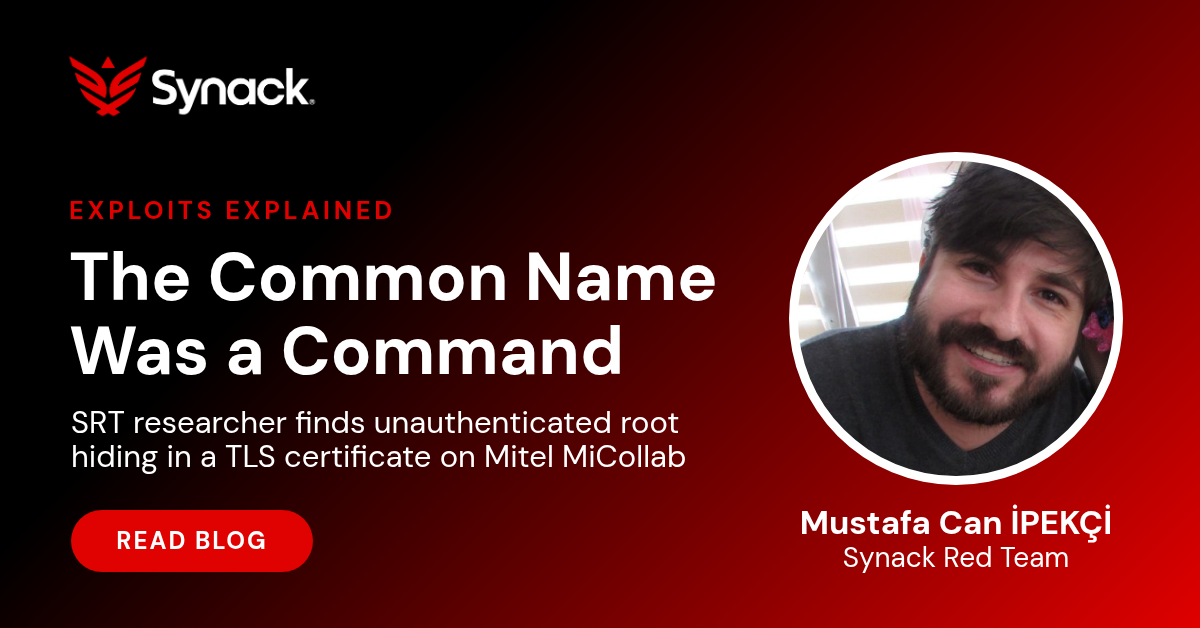 Unauthenticated Root on Mitel MiCollab | Synack Red Team