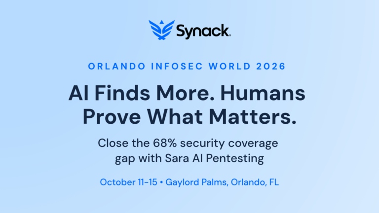 Meet Synack at InfoSec World 2026 in Orlando October 11th
