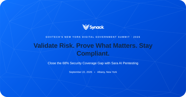 Meet Synack at GovTech’s New York Digital Government Summit